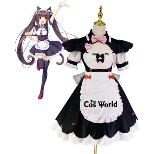 NEKOPARA OVA Chocola Apron Maidservant Maid Restaurant Dress Uniform Outfits Anime Cosplay Costume