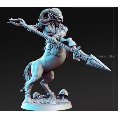 75mm 56mm Resin Model Goat Man Warrior Prime Figure Unpainted