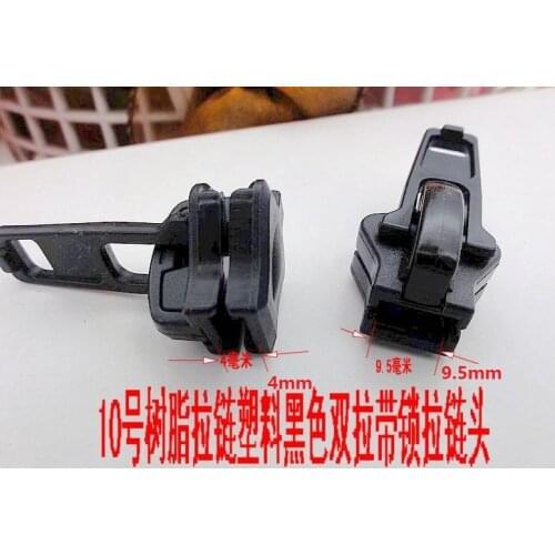 10#plastic slider for resin zipper two way slider black thickned slider for tent luggages fashional desin 6pcs/lot free shipping