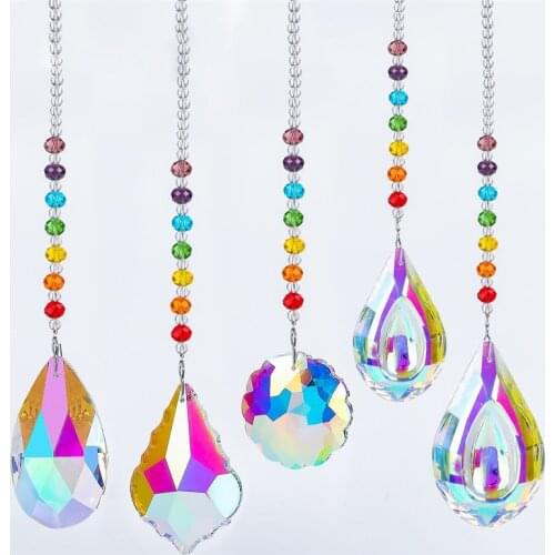 Hanging Crystal Suncatcher with Crystal Ball Prism | Light Catcher | Rainbow Maker