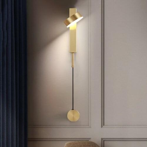Dimmable Bedroom Bedside Reading Wall Light Creative Personality Nordic Rotating Wall Lamp Hotel Restuarant Aisle Wall Light