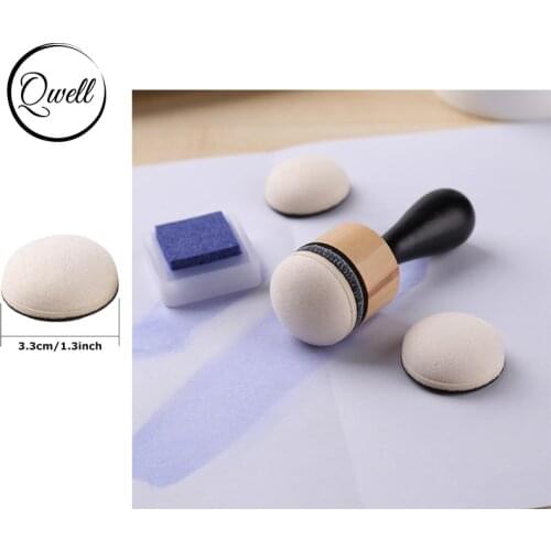 QWELL Domed Round Foams Mini Ink Paints Mixing Blending Tools for DIY Paper Craft Card Painting Drawing Scrapbooking 2021