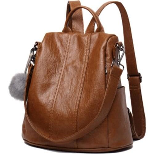 High Quality Leather Womens Backpack Luxury Designer Shoulder Bag Large Capacity Travel Backpack School bag for Girl