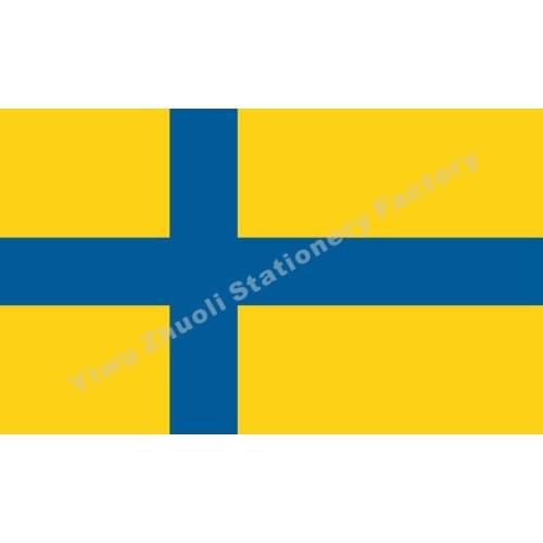 Sweden Ostergotland Flag 150X90cm (3x5FT) 120g 100D Polyester Double Stitched High Quality Banner Free Shipping