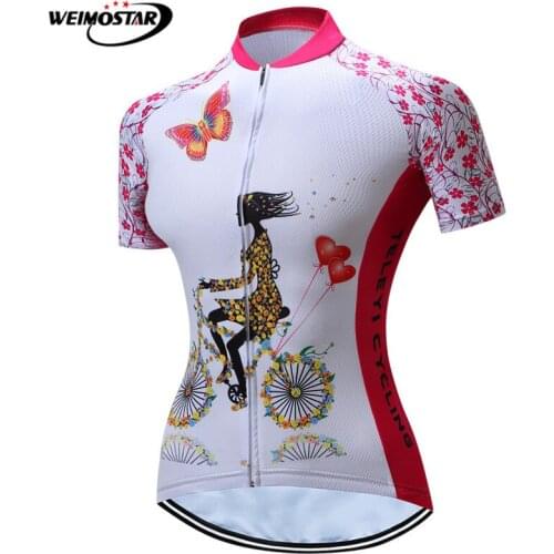 Teleyi Summer Riding Women Cycling Jersey Breathable MTB Bike Jersey Quick Dry Bicycle Shirt Maillot Wicking Cycling Clothing