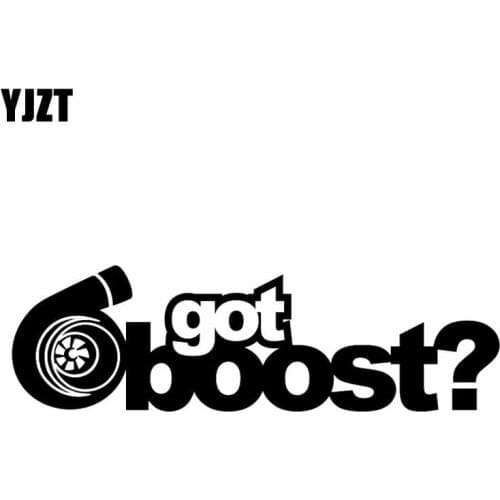 YJZT 12.7CM*3.8CM Got Boost Vinyl Decal Car Sticker Boosted Turbo Charged Black/Silver C10-00825