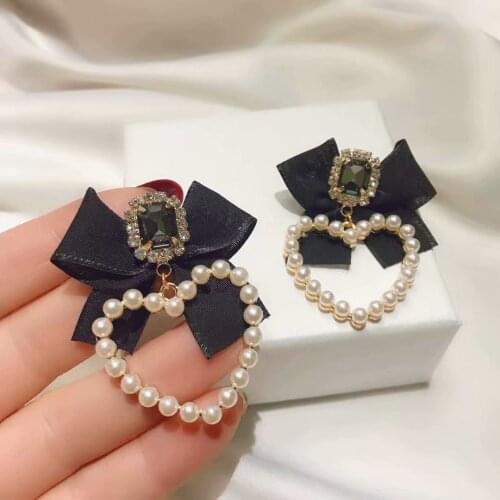 Womens Cross Earrings Pearl Earrings for Women Pendiente Boucle Oreille Femme Pendientes Mujer Heart Earrings Woman Jewelry