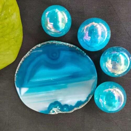 1PC 50-70mm Natural agate slices Very bright home decor
