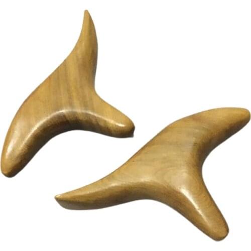 1pcs Body Neck Relax Blood Circulation Wooden Massager Triangle Fragrant Wood Reflexology GuaSha Tool SPA Therapy