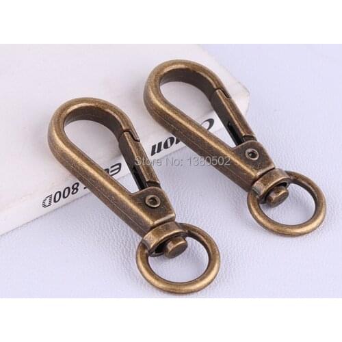 10pcs/lot 48*12mm bronze color Swivel Snap Hook Metal Buckles for bag accessories key Chain