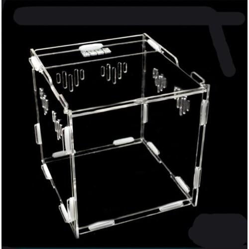 16*16*16cm Acrylic transparent combination reptile box spider hermit crab spider turtle tank