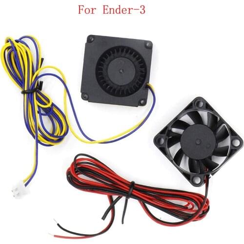 2Pcs Creality Original Extruder Hot End Axia Fan 40x40x10MM 24V Cooling Fan and 24V Brushless Fan for 3D Printer Parts Ender 3
