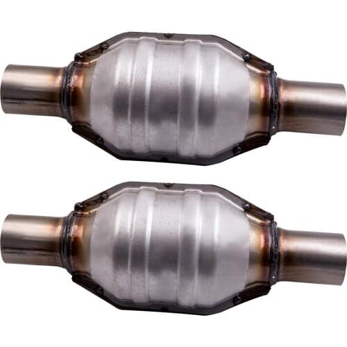 2" Inlet/Outlet O2 Port with Heat Shield E Catalytic Converter Universal