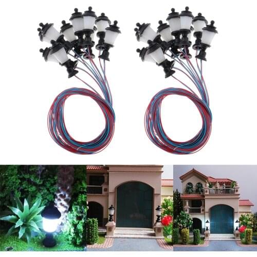 20 Pieces 1:100 Mini Landscape 3V White LED Lights Lamps Buildings Accessory