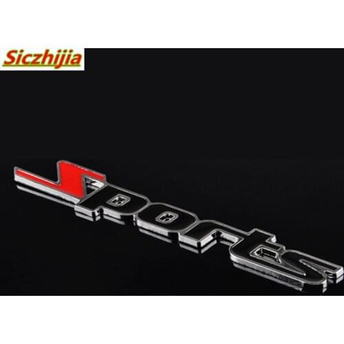 3D chrome metal sport label car sticker for Skoda Octavia Fabia Rapid Superb Yeti Roomster