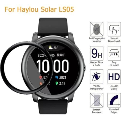 3D Curved Edge Protective Film For Xiaomi Haylou Solar LS05 Tempered Glass Screen Protector For Haylou LS05 Smart Watch Cover