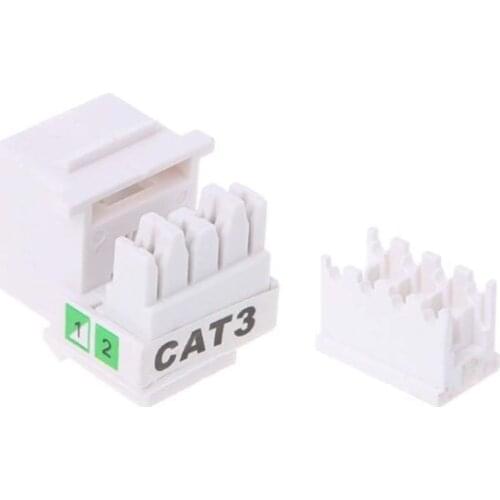 5Pcs Tool-free Telephone Module RJ11 Network CAT3 Voice Module Gold-plated Adapter Telephone Extender Keystone
