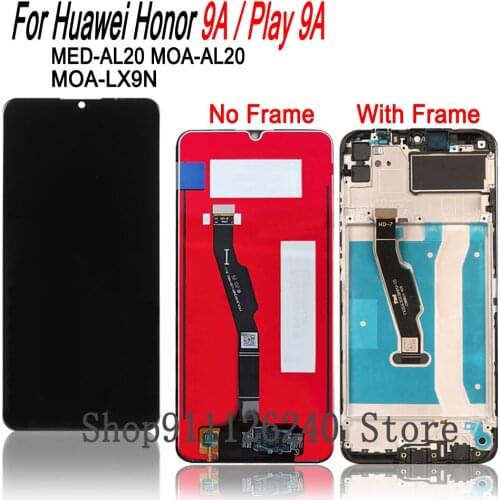 6.3" Tested Display for HUAWEI Honor 9A LCD Touch Screen with Frame Assembly For Honor9A MOA-LX9N Screen Module Replacement