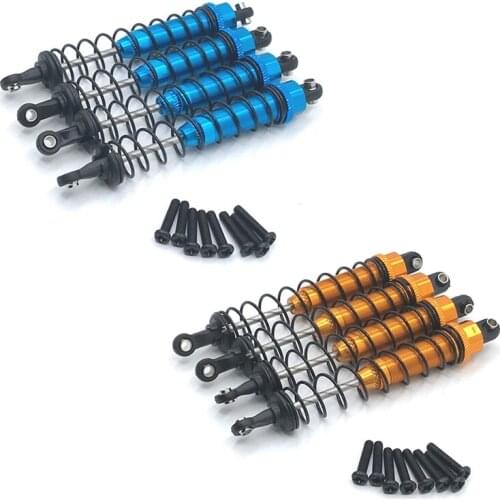 8PCS Metal Oil Filled Front & Rear Shock Absorber Damper for Wltoys 12402-A A323 12409 1/12 RC Car Parts,Blue & Yellow