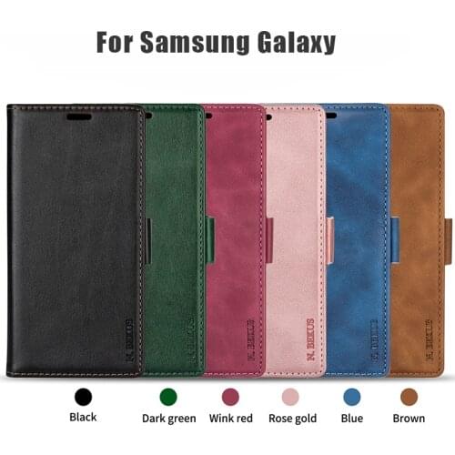 For Samsung S20FE S21 Ultra S10 S9 S8 Plus S7 Edge Flip Leather Wallet Case For Galaxy A51 A71 A72 A52 A42 A32 A12 A21S Case