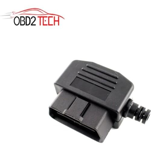 DIY Shell Adapter OBD2 Connector Plug 16 Pin OBD II OBD 2 Diagnostic Male Terminal Connector Plug