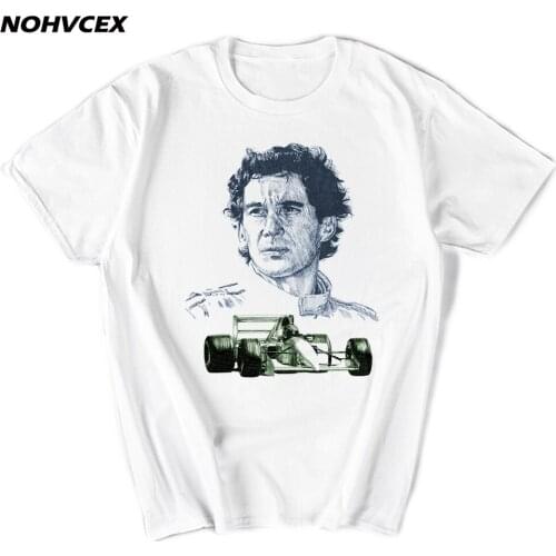 Ayrton Senna Vector Graphic Men O Neck Tees Short Sleeve T-Shirt