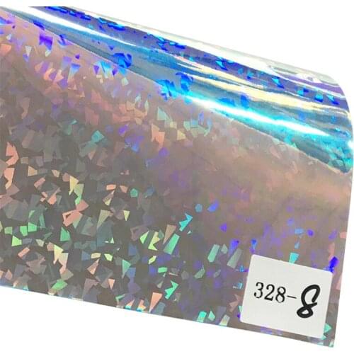Dot/Geometric/Broken Glass/Stripe Pattern Printed Holographic Metallic Mirror PU Faux Leather Fabric For Shoe/Bag/Handbag