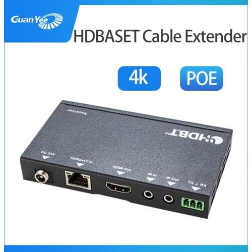 Hdmi cable extender 70 m cable HDBaseT hd 4K lossless audio and video transmitter POE power supply