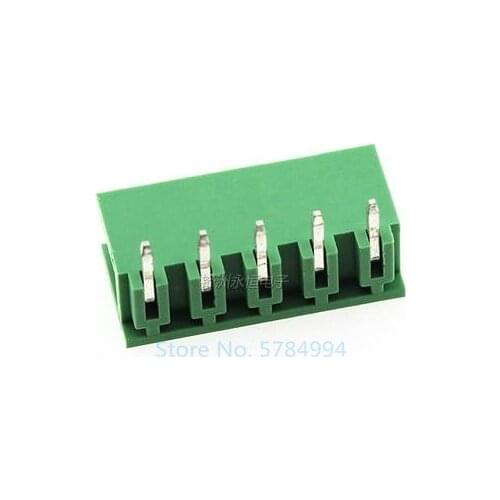 Free shipping 100PCS 2EDG5.08MM terminal block 2EDGR-5.08-5P male and female plug-in connector / curved needle L type 5PIN