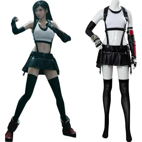 Final Fantasy VII 7 Cosplay Tifa Lockhart Costume Remake FF Suit Uniform Halloween Carnival Costume Women Fancy Dress