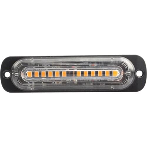 12 LEDs Car Side Marker Light CarTuring Signal Light Work Lamp External Lamp Flashing Yellow 12V/24V Universal