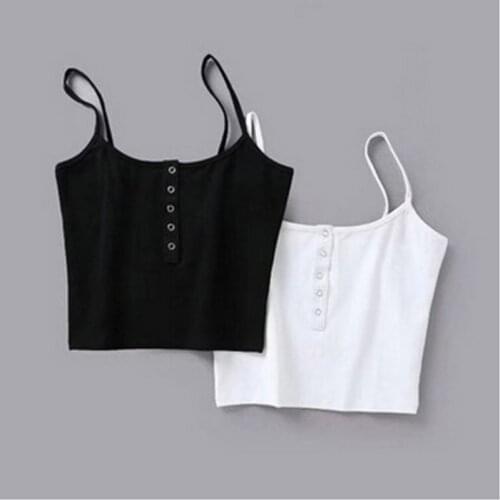 Summer 2020 Women Strap Crop Top Women Sexy Backless Leakage Navel Solid Camisole Sexy Tank Top Tube Top Breathable Crop Tops