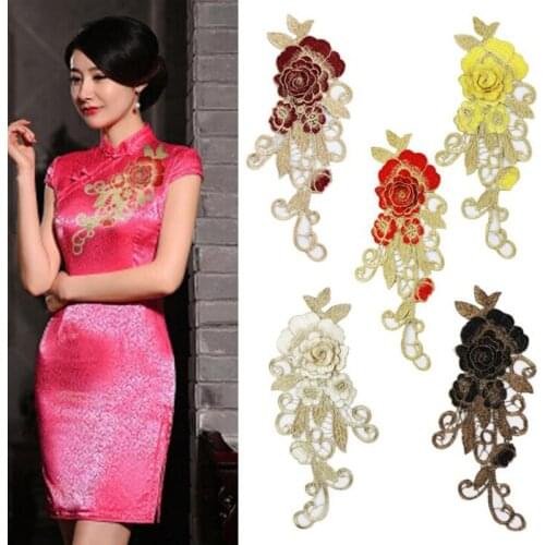 3D Flowers Embroidery Patches for Clothing Flower Sew On Clothes Applique Embroidery Flower Patches Scrapbooking