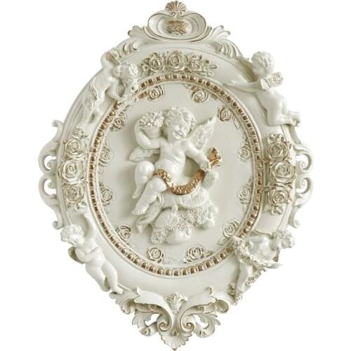 European-style Angel Wall Decoration Pendant Three-dimensional Wall Hanging Living Room Background Wall Decoration Ornaments