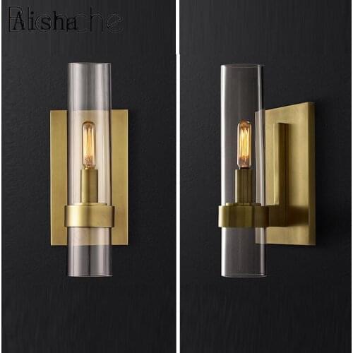 Nordic Luxury Glass Wall Lamp Led Gold/black Wall Lamp Living Room Bedroom Home Decoration Bedside Wall Lamp Bathroom Lamp