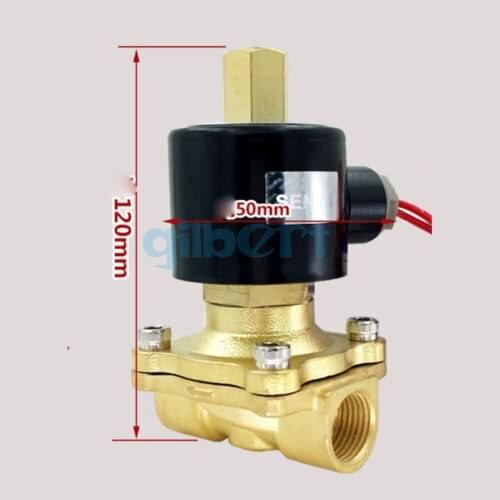 DC12/24V AC110/220V 1/2"BSPP Normally Open Brass Gas Oil Water Solenoid Valve