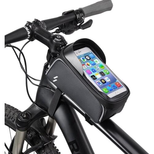 New Bike Bag Frame Front Top Tube Cycling Bag Waterproof 6.0in Phone Case Touchscreen Bag MTB Pack Bicycle Accessories
