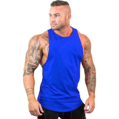 New Gym Brand Casual Vest Tank Top Men Clothing Bodybuilding Workout Cotton Musculation Fitness Singlets Sleeveless Muscle Shirt