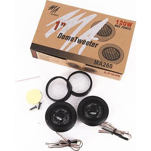 A Pair of 4 Ohm 35W Car Loudspeaker Car Stereo Small Tweeter Dome Speaker Spare Parts