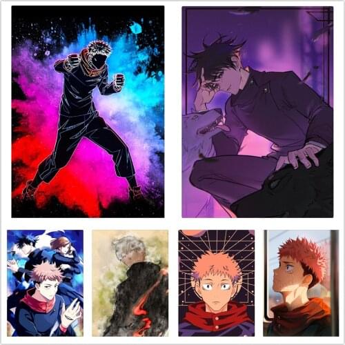 WTQ One Piece Poster Jujutsu Kaisen Poster Canvas Painting Wall Decor Wall Art Picture for Living Room Decoration Home Deco