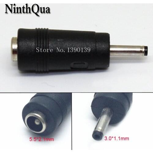 5.5*2.1 mm female to 3.0*1.1 mm male DC Power Connector Adapter Laptop