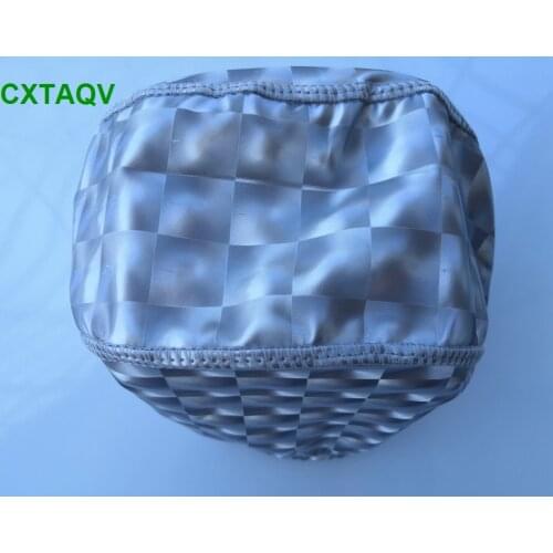 2021 New Adult Men Women Crystal Water Cube Grids PU Fabric Waterproof Ear Protection Long Hair Swim Pool Cap Comfortable Hat