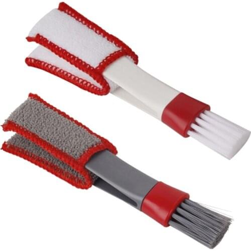 Car Cleaning Crevice Brush Microfiber Auto Air Conditioning Vent Outlet Vehicle Dust Removal Cleaner Tool Accessories