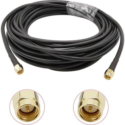 SMA Male to SMA Male Plug Connector LMR195 50 ohm Coaxial Cable SMA Male Plug Type Extension Pigtail Jumper Wire 0-3GHz LMR195