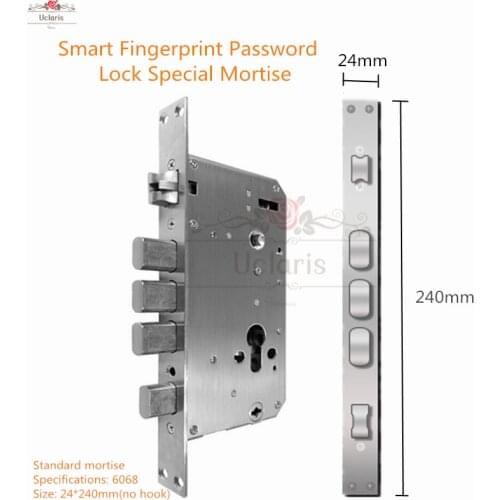 Smart Fingerprint Password Doorlock Special Mortise Stainless Steel 6068 Lock Body Hardware Home Improvement Mechanical Locks