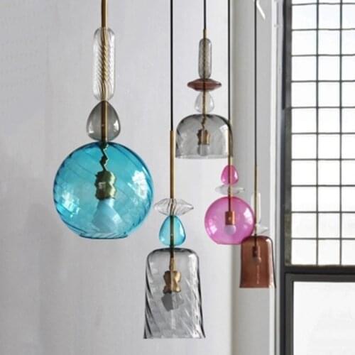 Modern Living room/Bedroom/Minimalist/Restaurant Pendant Light Nordic Clothing Decoration Glass Ball Pendant Lamp