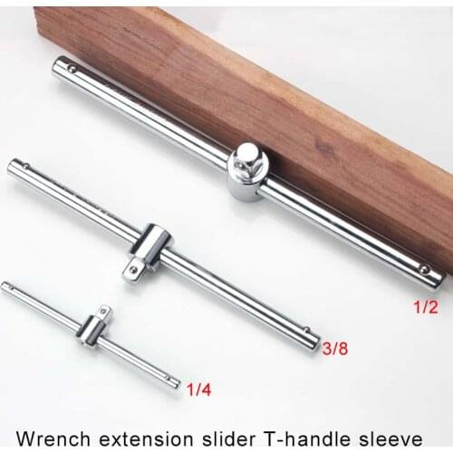 Socket Wrench T-handle Socket Extension Sliding Bar Connection 1/4" 3/8" 1/2" JA55