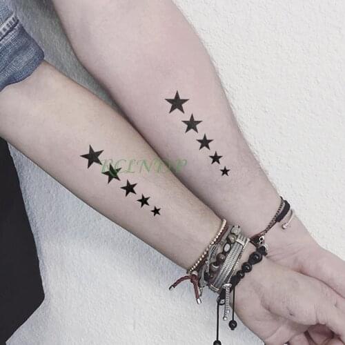 Waterproof Temporary Tattoo Sticker Black star Fake Tatto Flash Tatoo Wrist Foot Hand tattoos For Girl Women Men