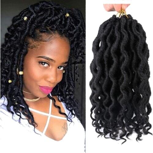 12 inch Short Faux Locs crochet hair For Black Women Synthetic Hair Crochet Braids 12 roots/pack goddess locs crochet hair