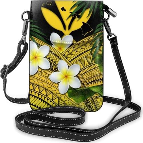 Noisydesigns Women Handbags Golden Polynesian Tribal Flower Pattern Fashion Pu Leather Female Shoulder Bags Bolsa Dropshipping
